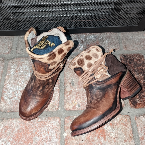 FreeBird CASEY Leopard Ankle Boots size 11 - Picture 3 of 14